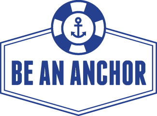 Be An Anchor Logo Navy